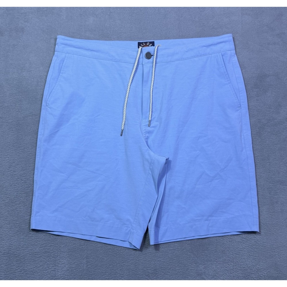 Faherty Shorts Mens 35 Baby Blue All Day Shorts Drawstring Athleisure Golf